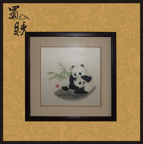 刺绣熊猫